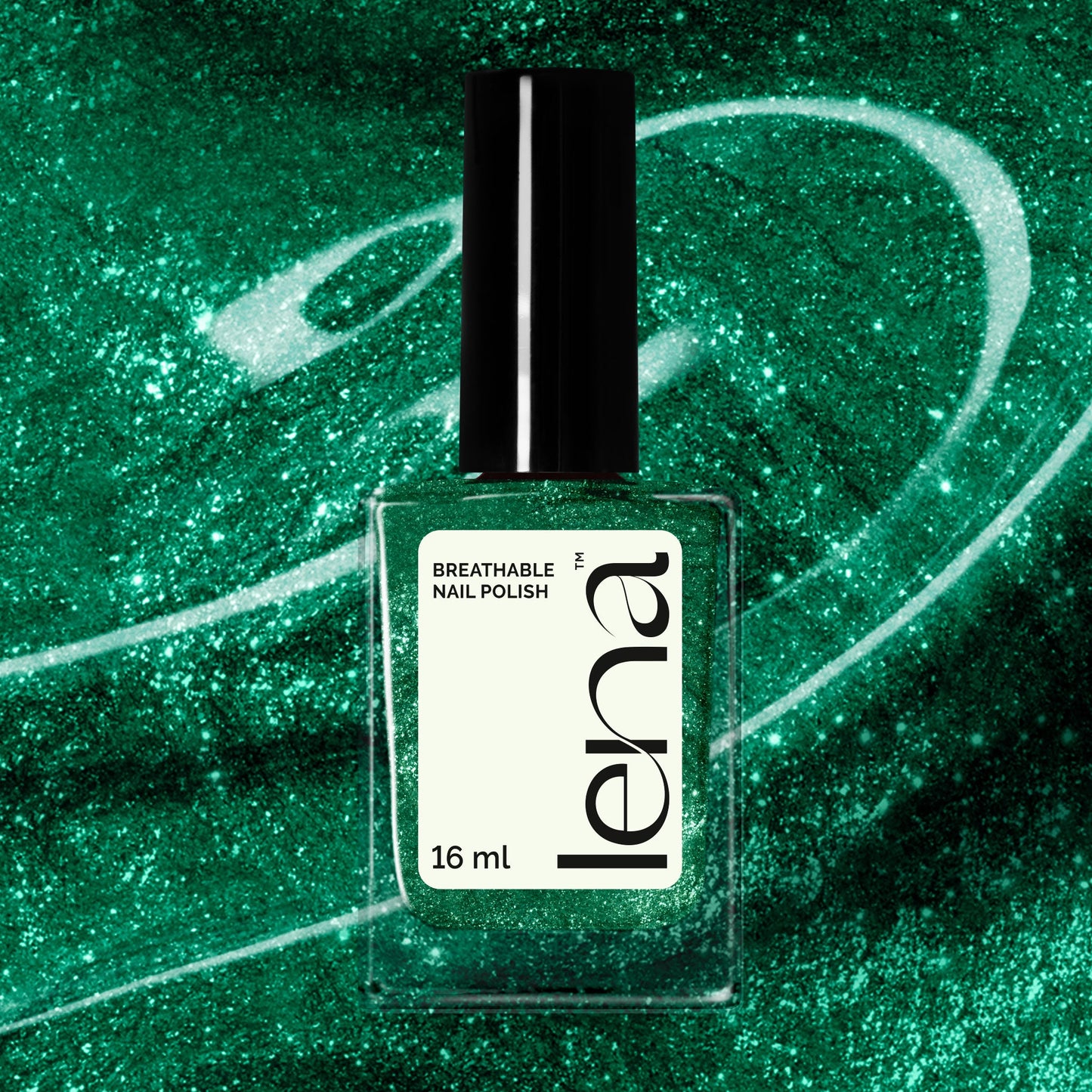 LENA - Breathable Halal Glitter Nail Polish - Palestinian Pizzazz - LE246