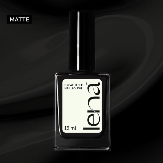 LENA - Matte Breathable Nail Polish - Nails Black…Coffee Light - LE71