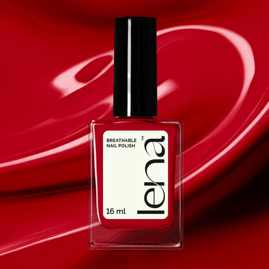Breathable Halal Nail Polish - Rajasthani Red - LE152 by LENA