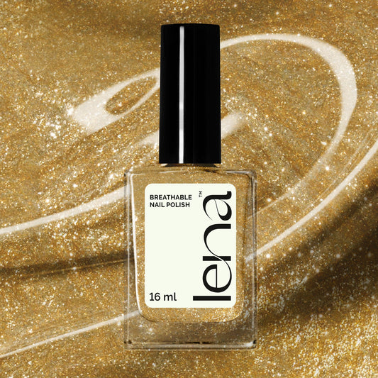 LENA - Breathable Nail Polish - Halal Glitter - Gates of Paradise - LE245