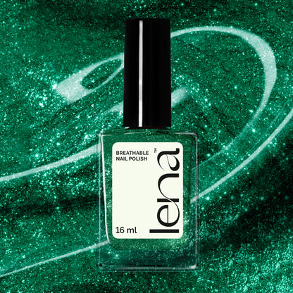 LENA - Breathable Halal Glitter Nail Polish - Palestinian Pizzazz - LE246