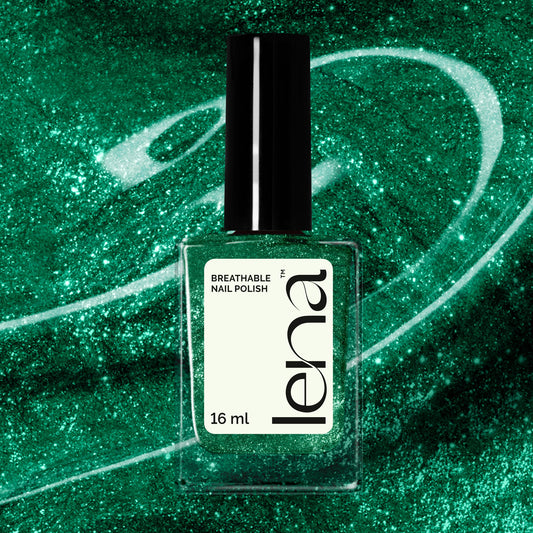 LENA - Breathable Halal Glitter Nail Polish - Palestinian Pizzazz - LE246